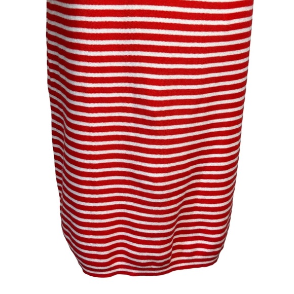 Ninon de Lenclos Vintage Deadstock Red White Striped Sweater Dress NWT Medium - Picture 3 of 9